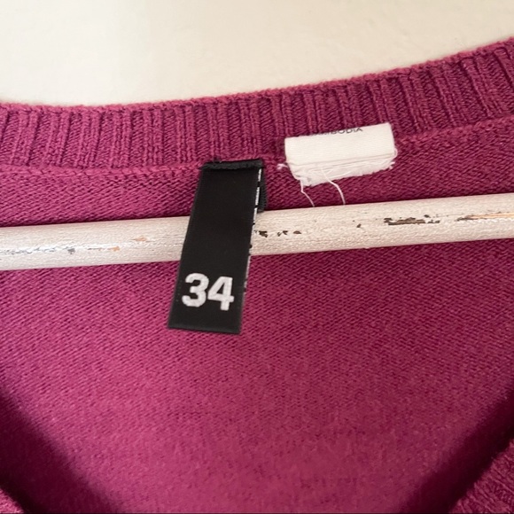 H&M Crop Purple Pink Long Sleeves Layering Top / Jacket - Picture 8 of 11